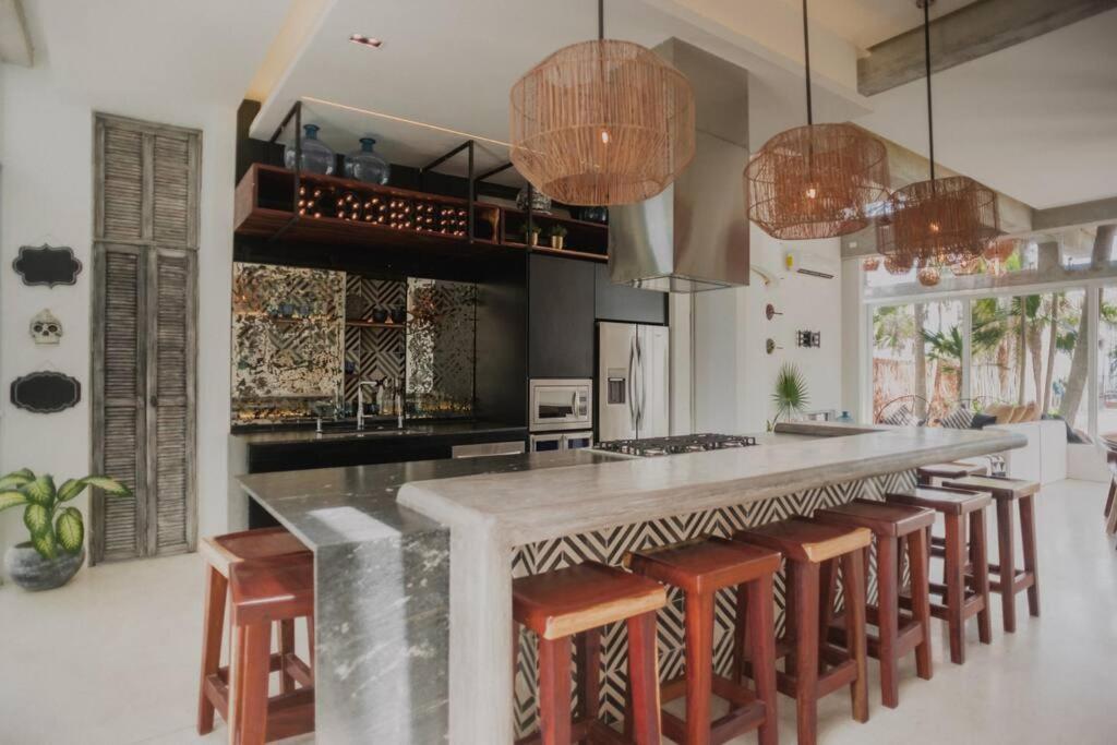 Tulum Beachfront Villa I'Ik By Casa Xuul トゥルム エクステリア 写真